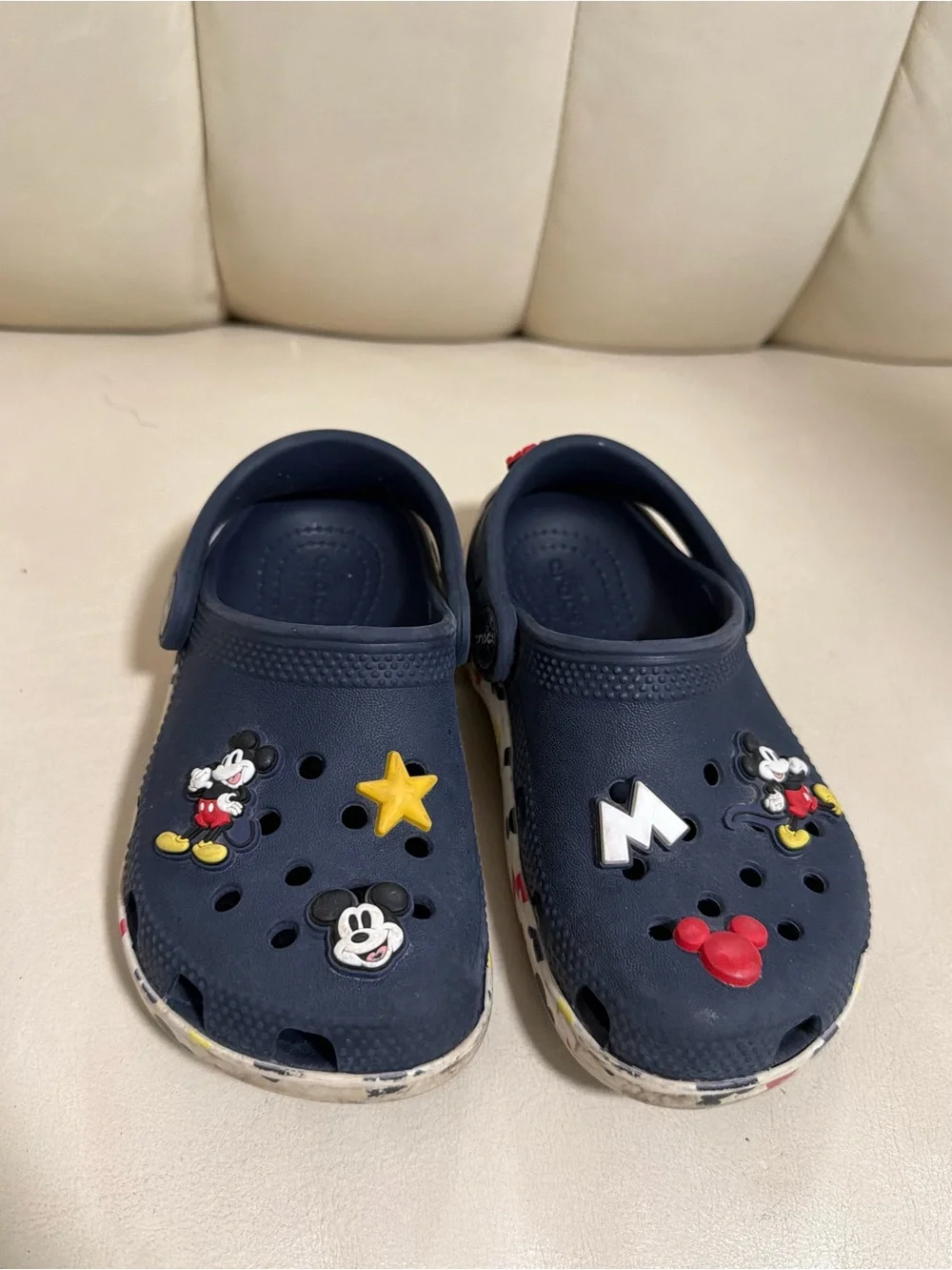 CROCS Navy Kids Mickey Mouse Jibbitz Clogs